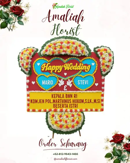 Papan Bunga Pernikahan Waan
